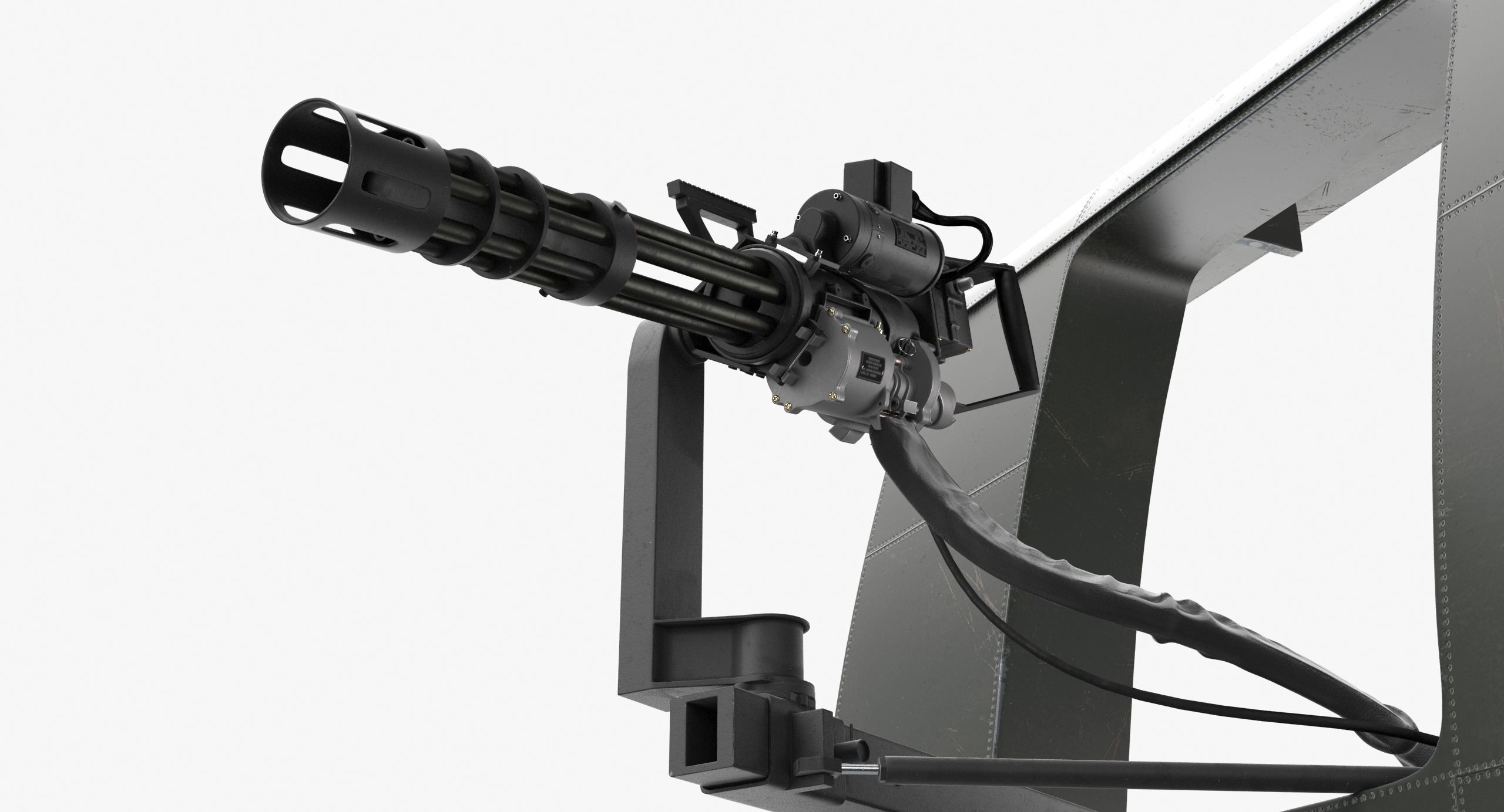 M134 Helicopter Mount System Clean Low-poly 3D model_20