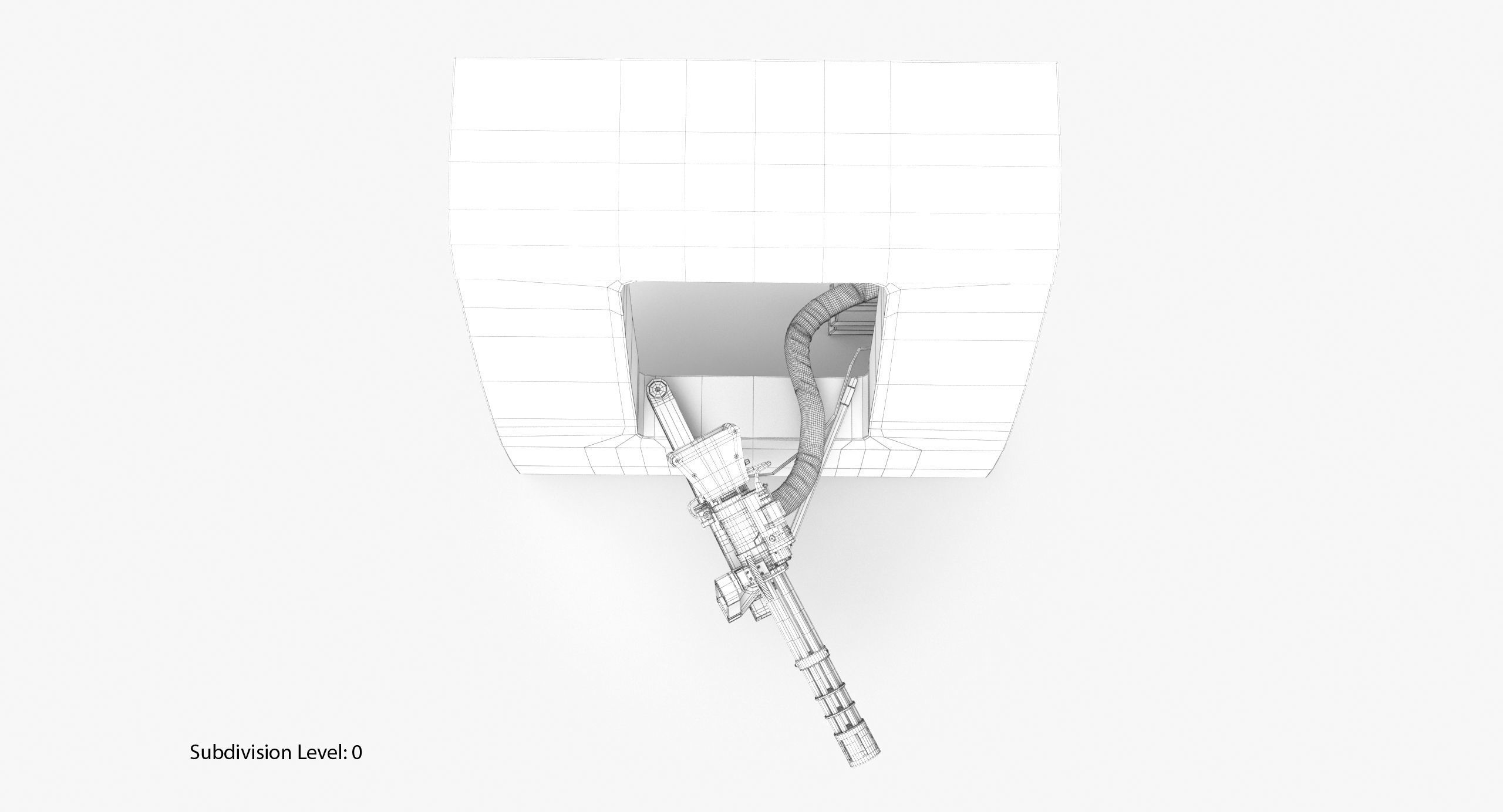 M134 Helicopter Mount System Clean Low-poly 3D model_27