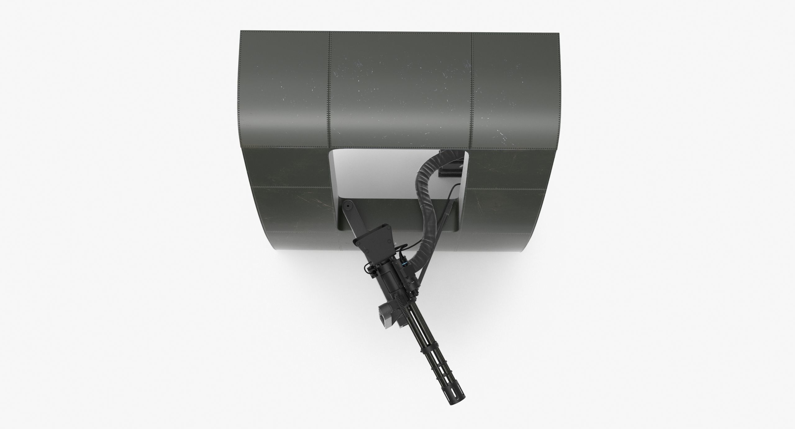 M134 Helicopter Mount System Clean Low-poly 3D model_26