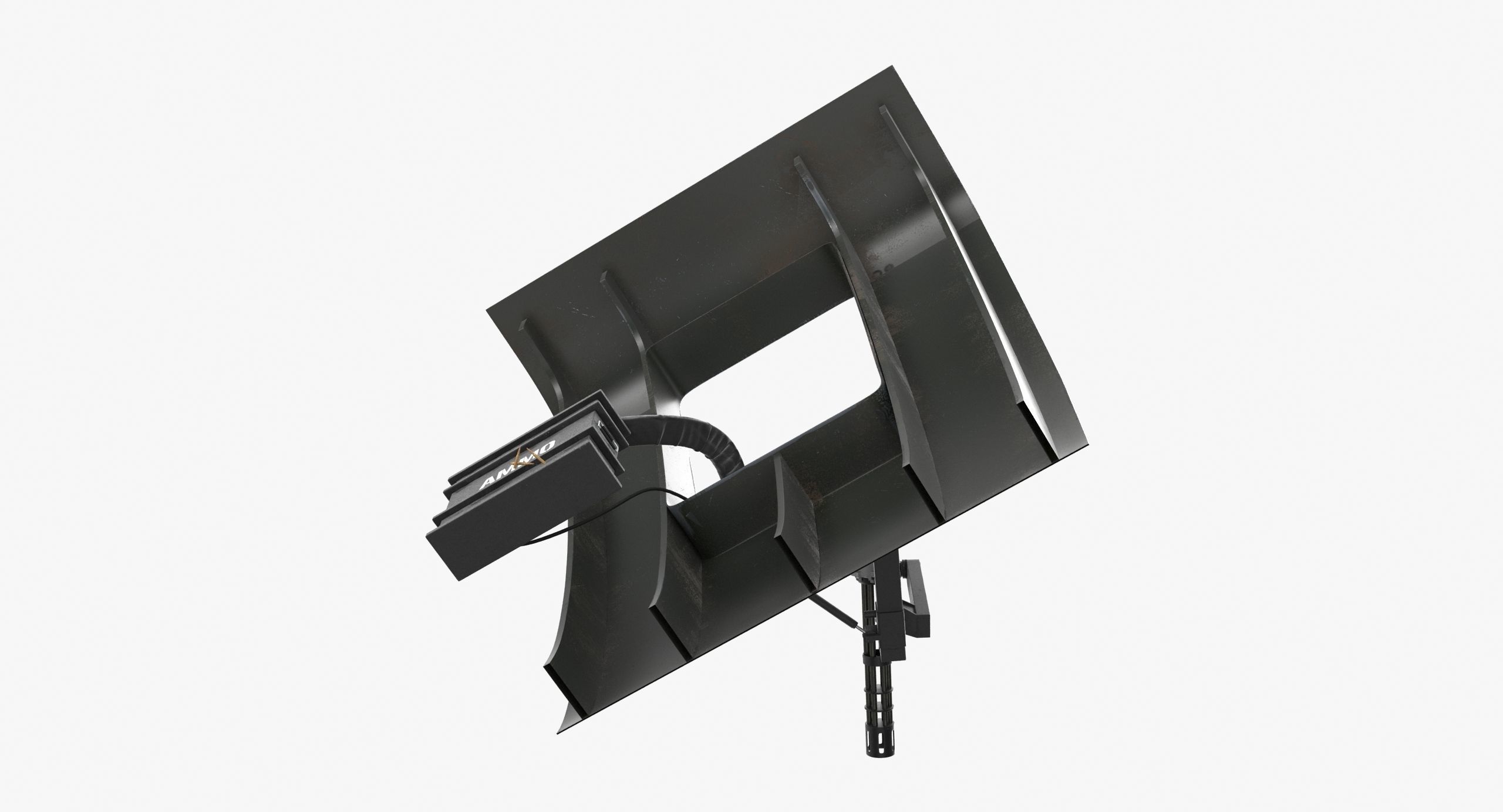 M134 Helicopter Mount System Clean Low-poly 3D model_29