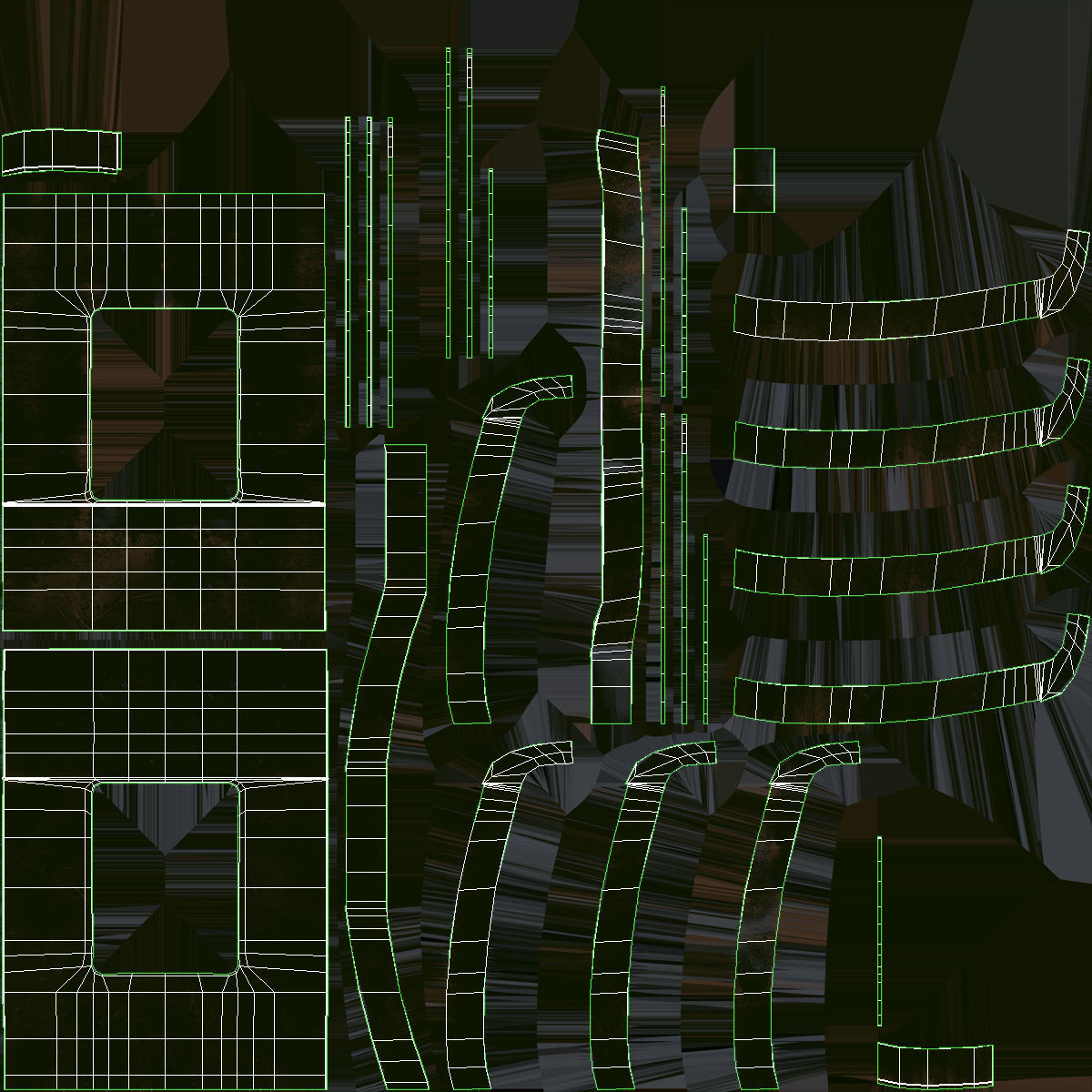 M134 Helicopter Mount System Clean Low-poly 3D model_37