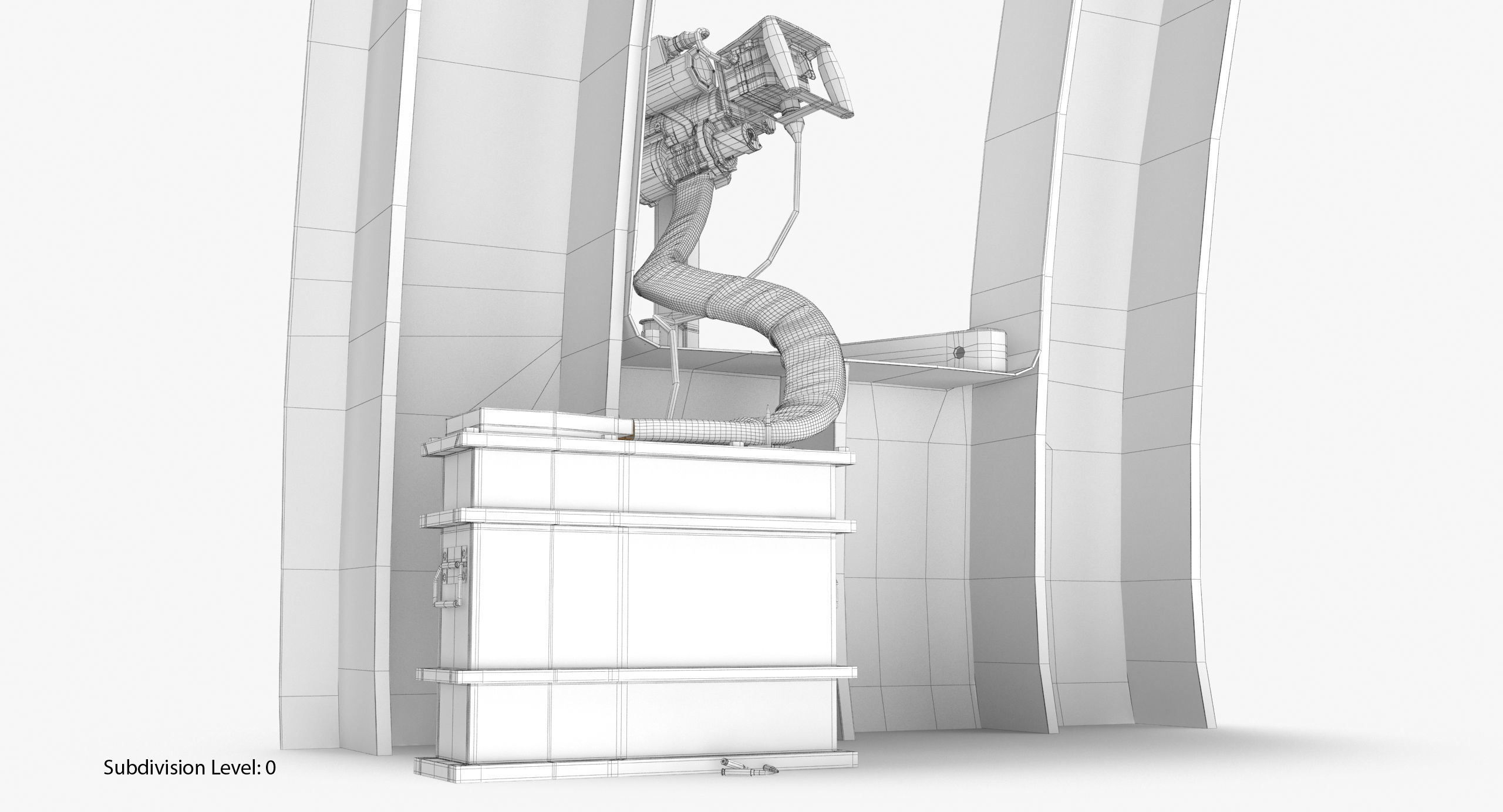 M134 Helicopter Mount System Clean Low-poly 3D model_24