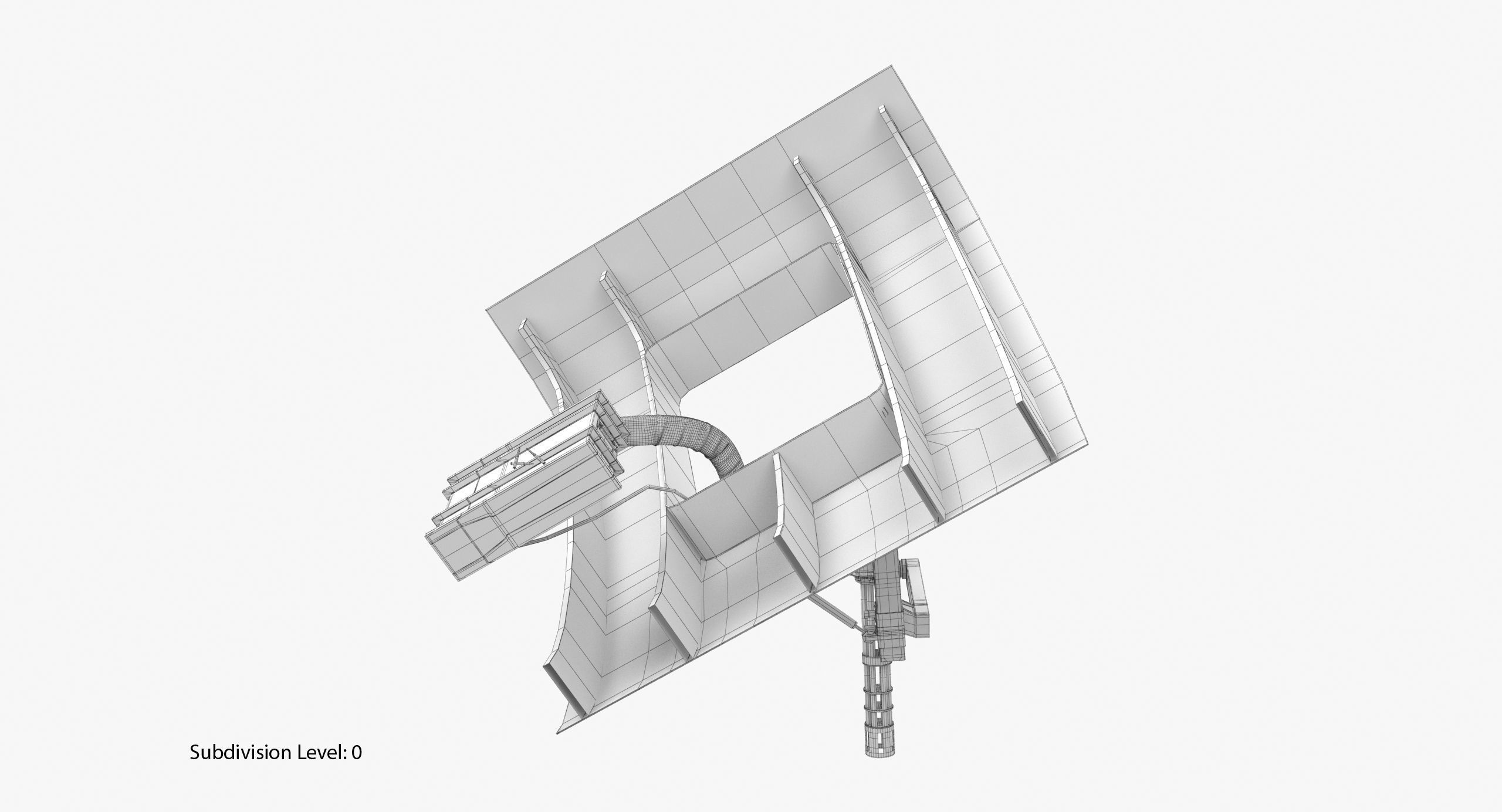 M134 Helicopter Mount System Clean Low-poly 3D model_30