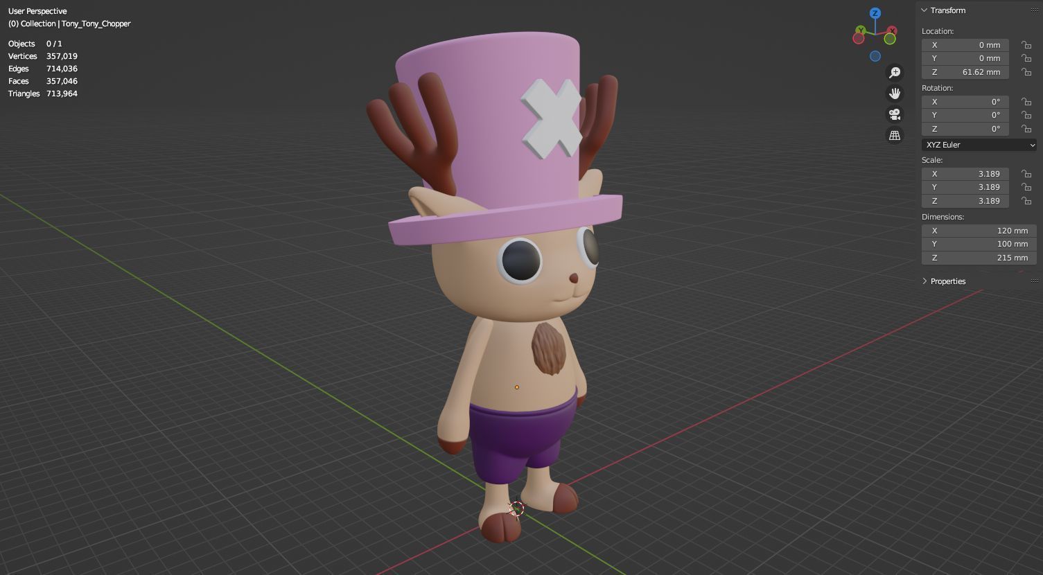 Tony Tony Chopper 3D model for 3D print 3D print model_21