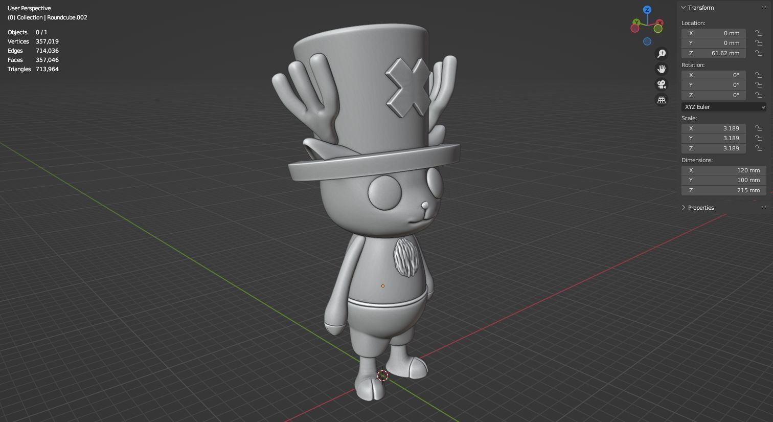 Tony Tony Chopper 3D model for 3D print 3D print model_20