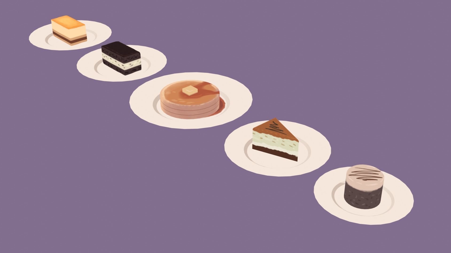 Stylized Cake BH Series 01 Low-poly 3D model_3