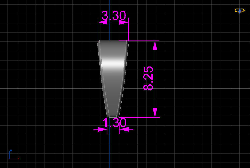 M letter pendant 3D print model_6