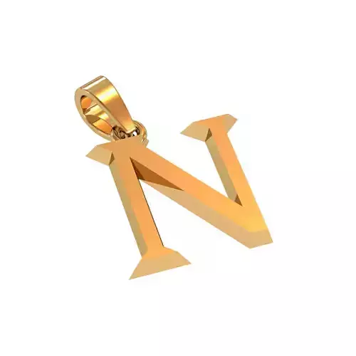 N letter pendant