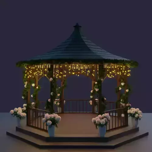 Decorated gazebo