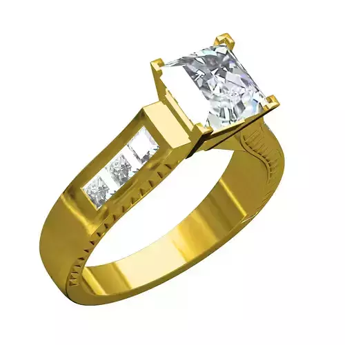 Princess Diamond Solitaire Engagement Ring