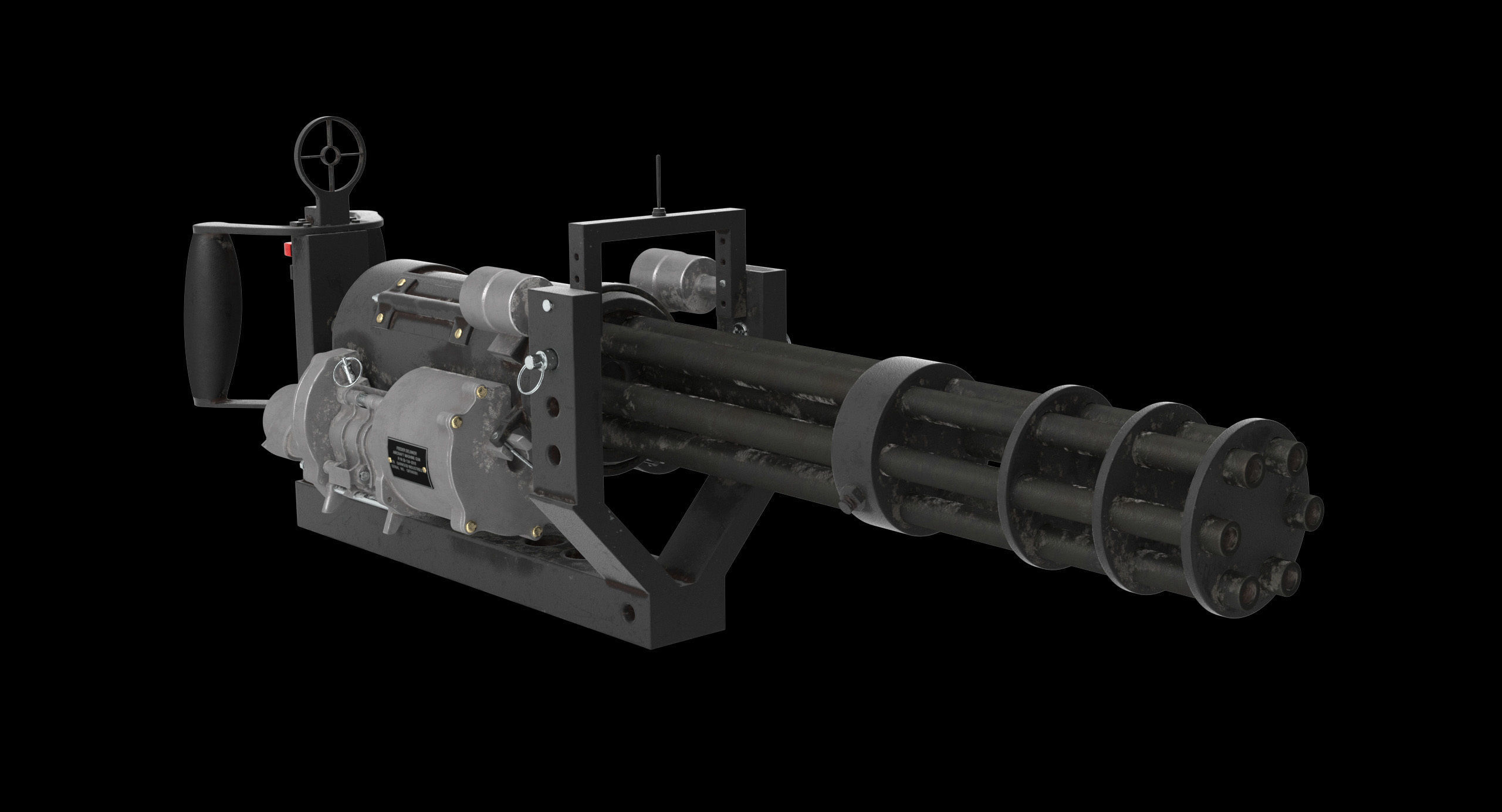M134 Minigun With Mounting Bracket Collection _35