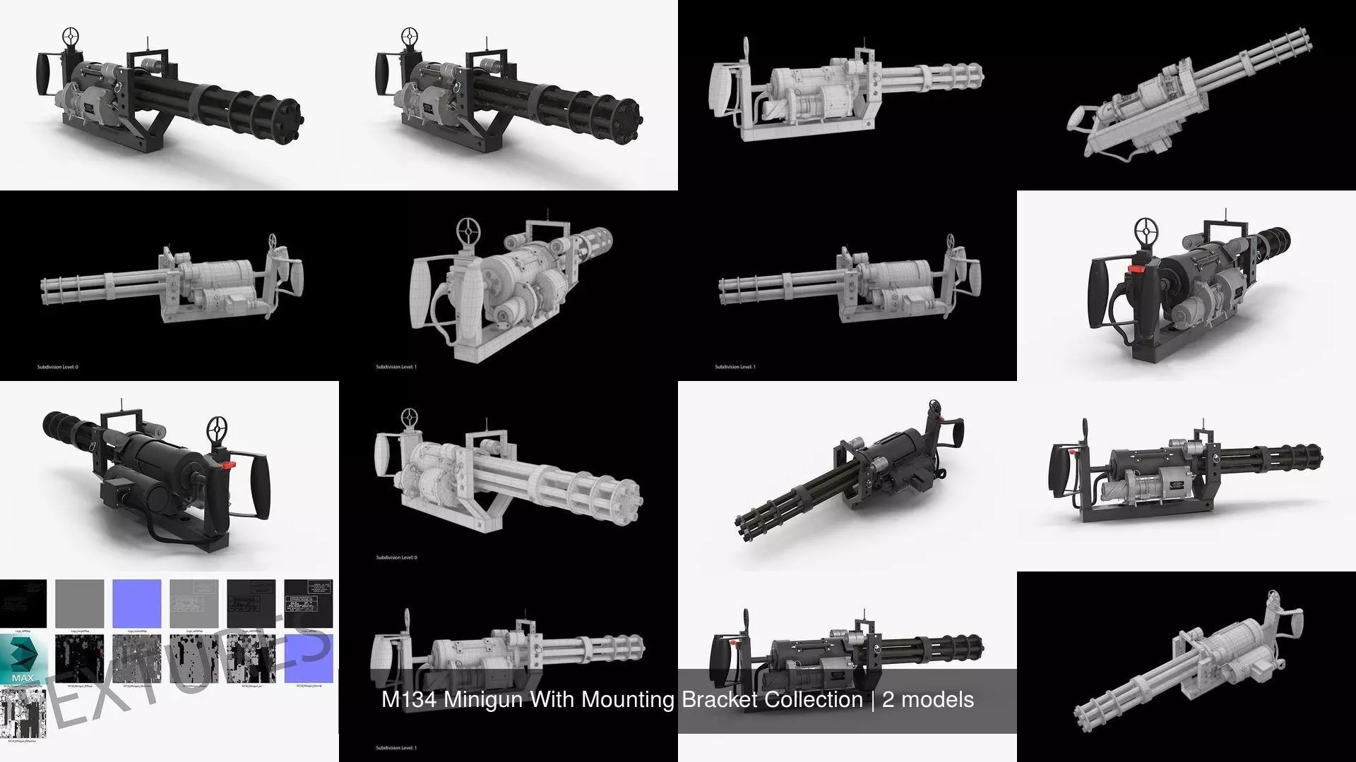 M134 Minigun With Mounting Bracket Collection _1