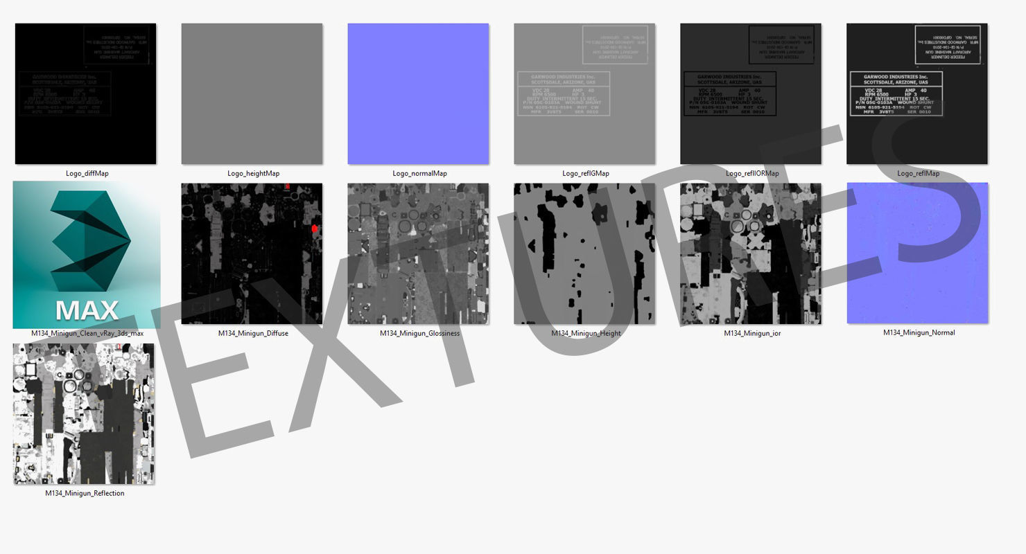 M134 Minigun With Mounting Bracket Collection _34