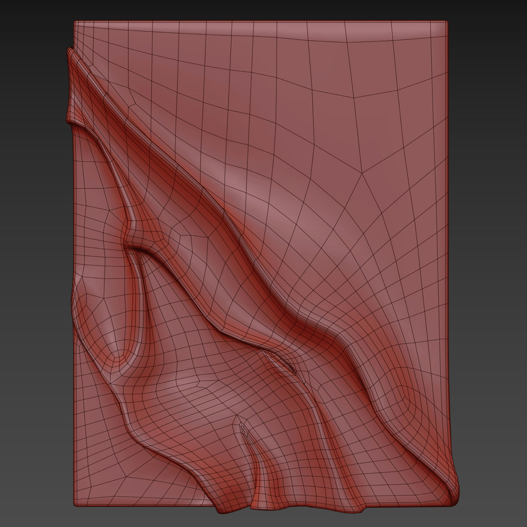 Wall Art - Wood Carving 3D model_3