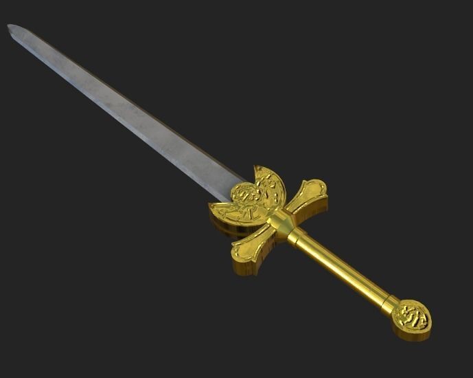 Red Sonja Low-poly 3D model_1