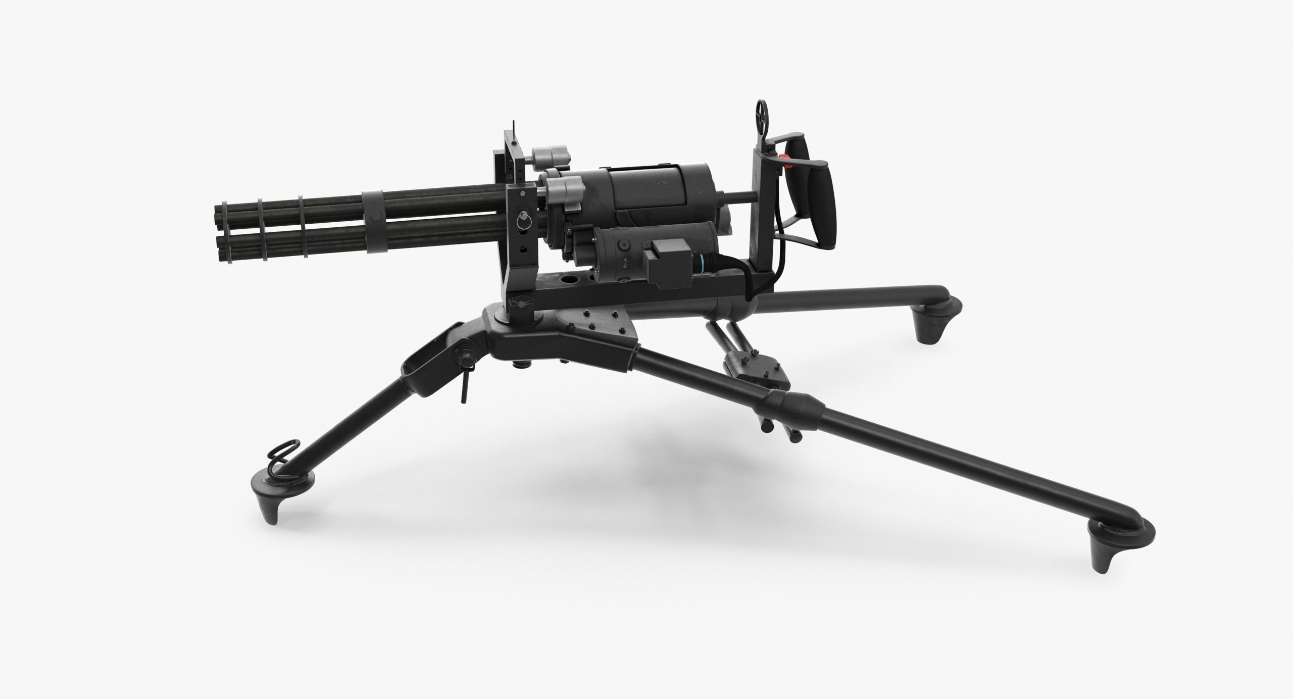 M134 Minigun Tripod Mounted Clean Low-poly 3D model_13
