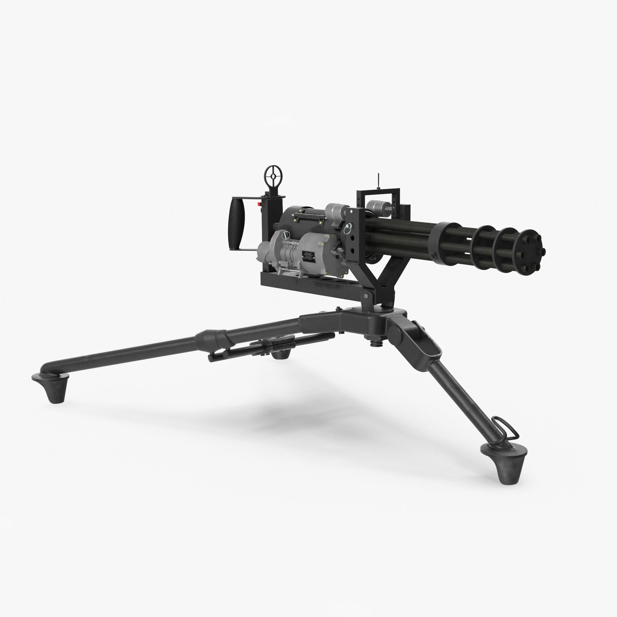 M134 Minigun Tripod Mounted Clean Low-poly 3D model_22