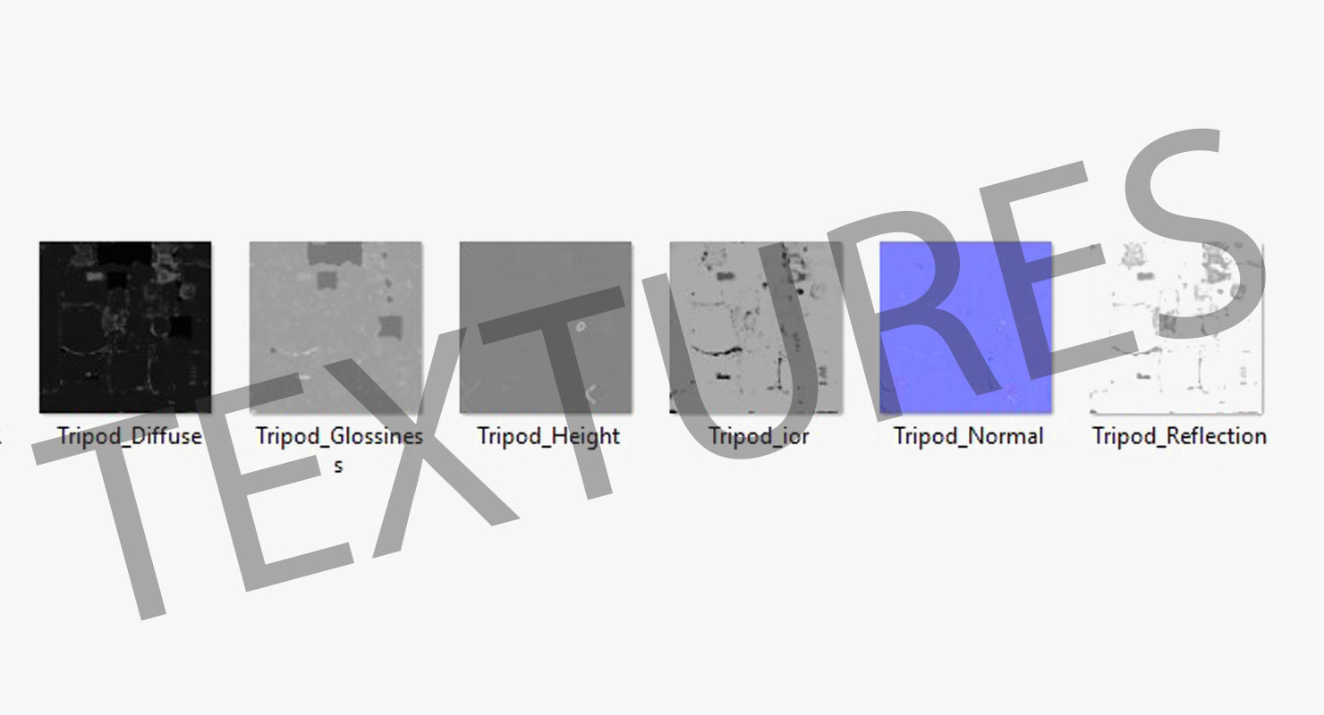 M134 Minigun Tripod Mounted Clean Low-poly 3D model_25