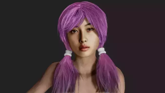 Azis Dreamer 3D Model of Realistic Young Woman