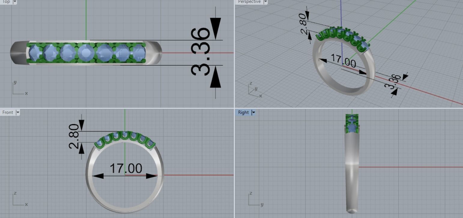 Engagement rings 3D print model_11
