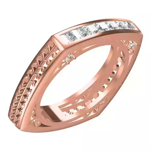 Princess Diamond Square Ring