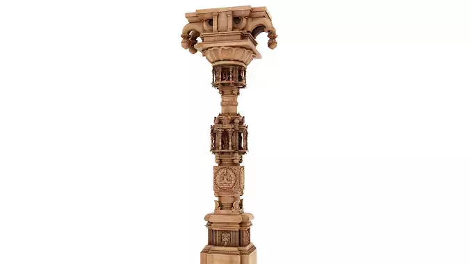temple pillar 3D model