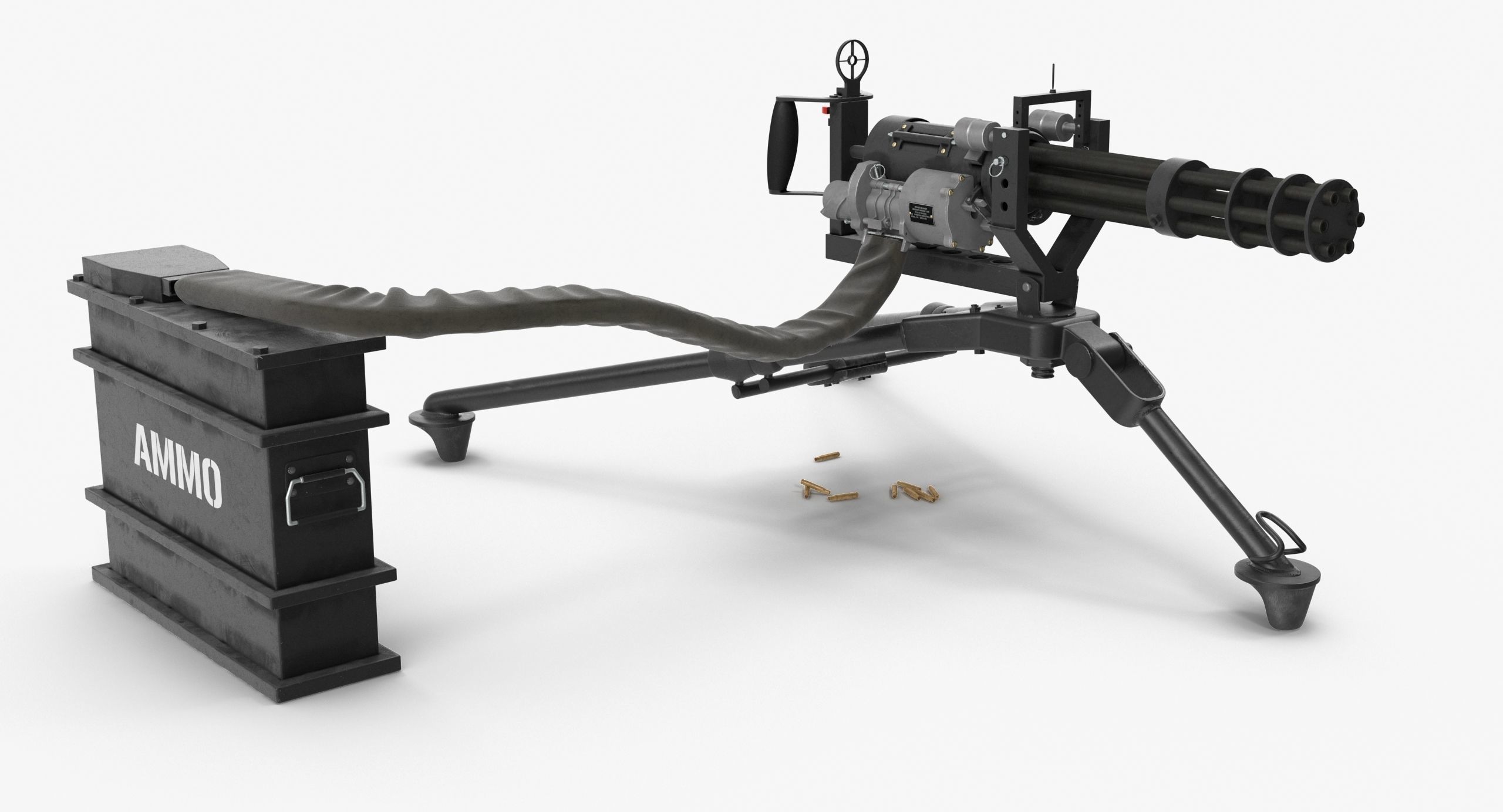 M134 Minigun Tripod Mounted and Ammo Crate Collection _1