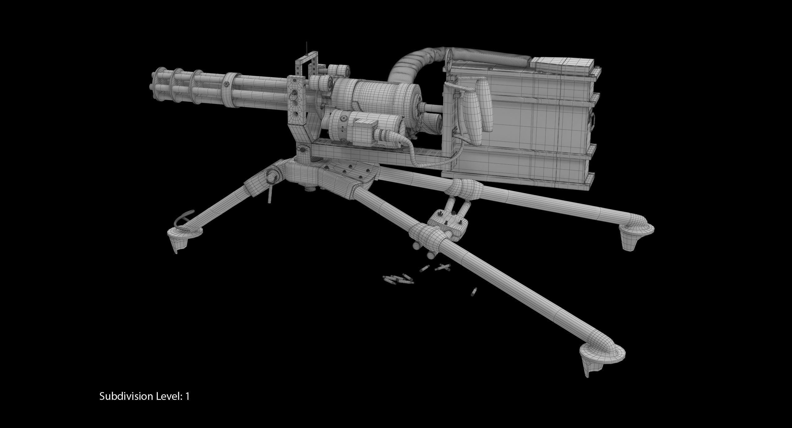 M134 Minigun Tripod Mounted and Ammo Crate Collection _34