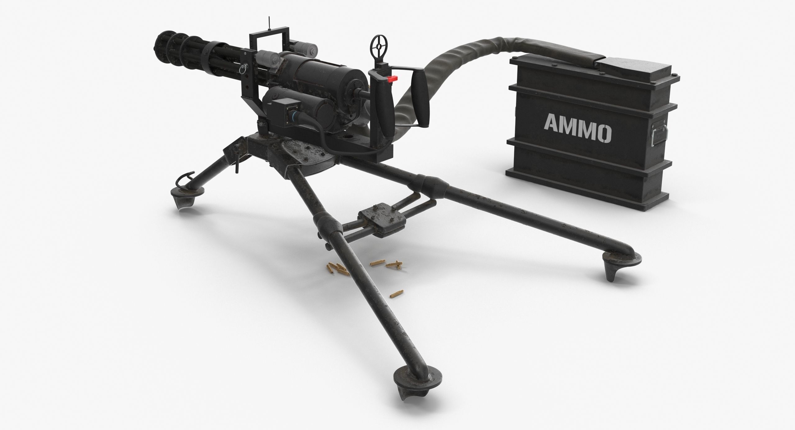 M134 Minigun Tripod Mounted and Ammo Crate Collection _18