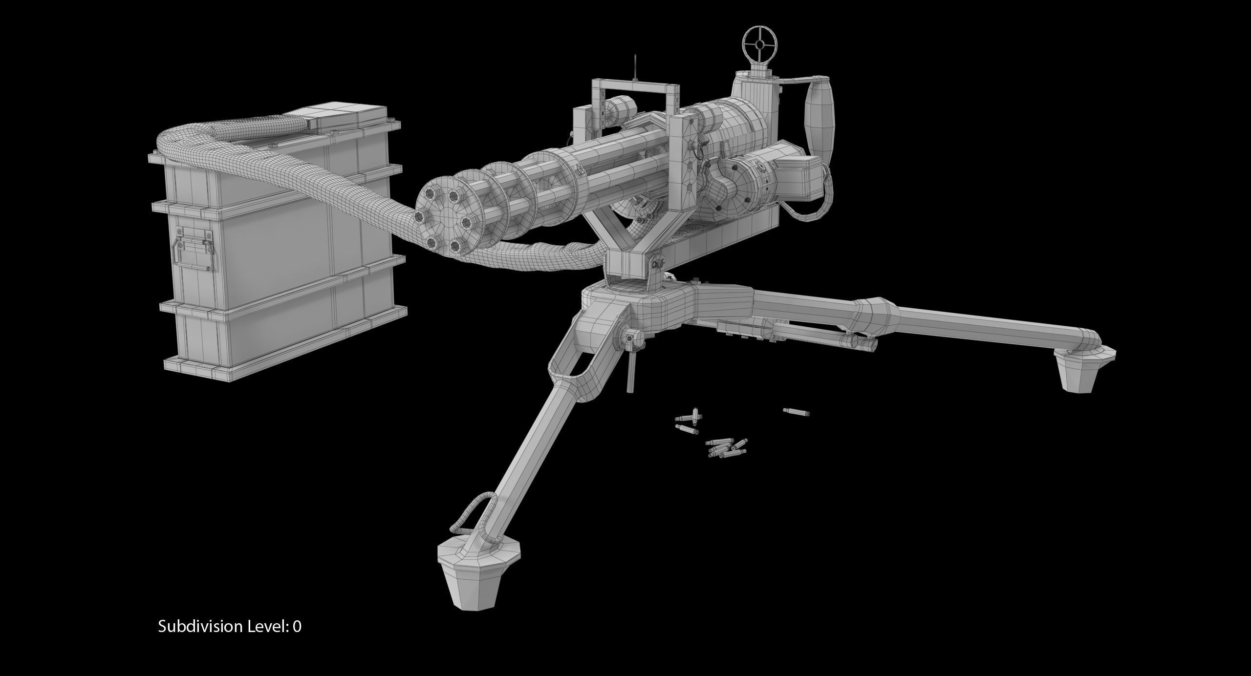 M134 Minigun Tripod Mounted and Ammo Crate Collection _29