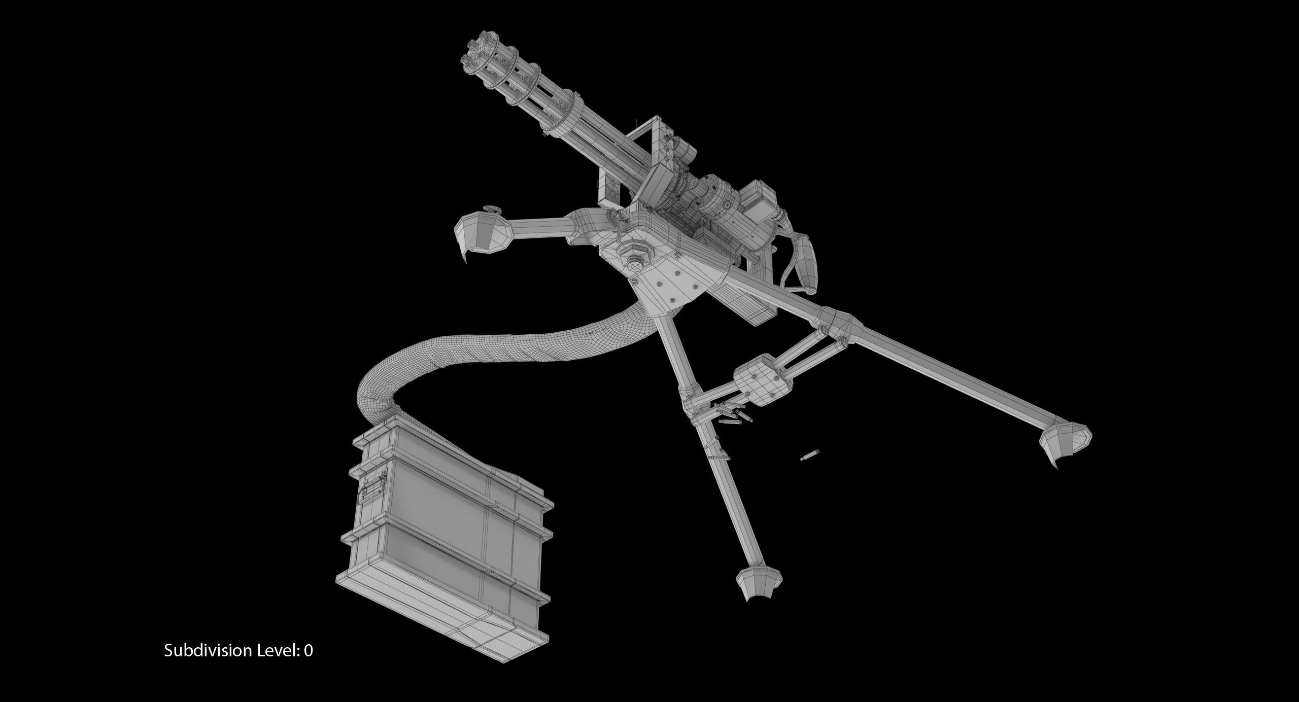 M134 Minigun Tripod Mounted and Ammo Crate Collection _9
