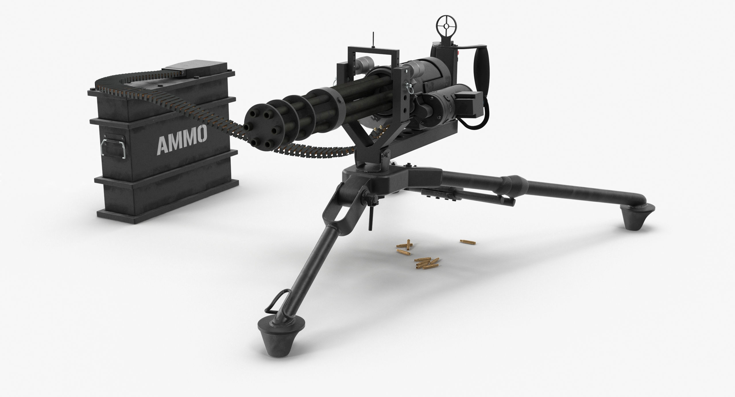 M134 Minigun Tripod Mounted and Ammo Crate Collection _15