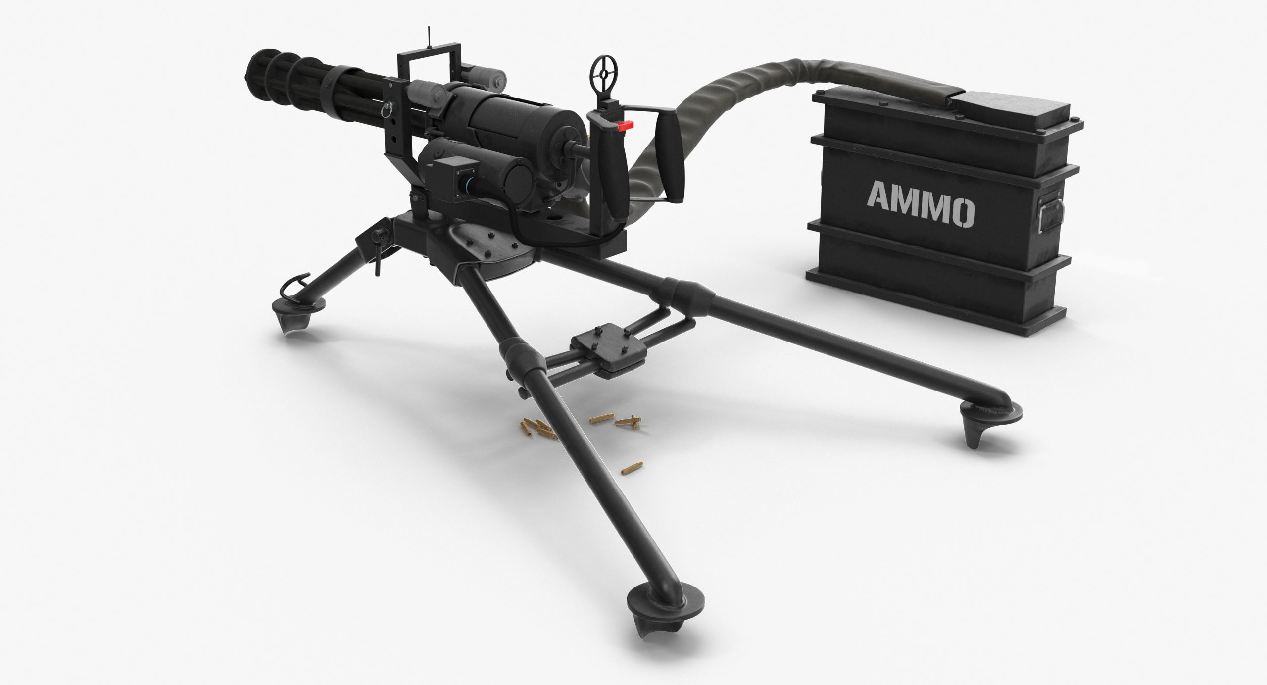 M134 Minigun Tripod Mounted and Ammo Crate Collection _17