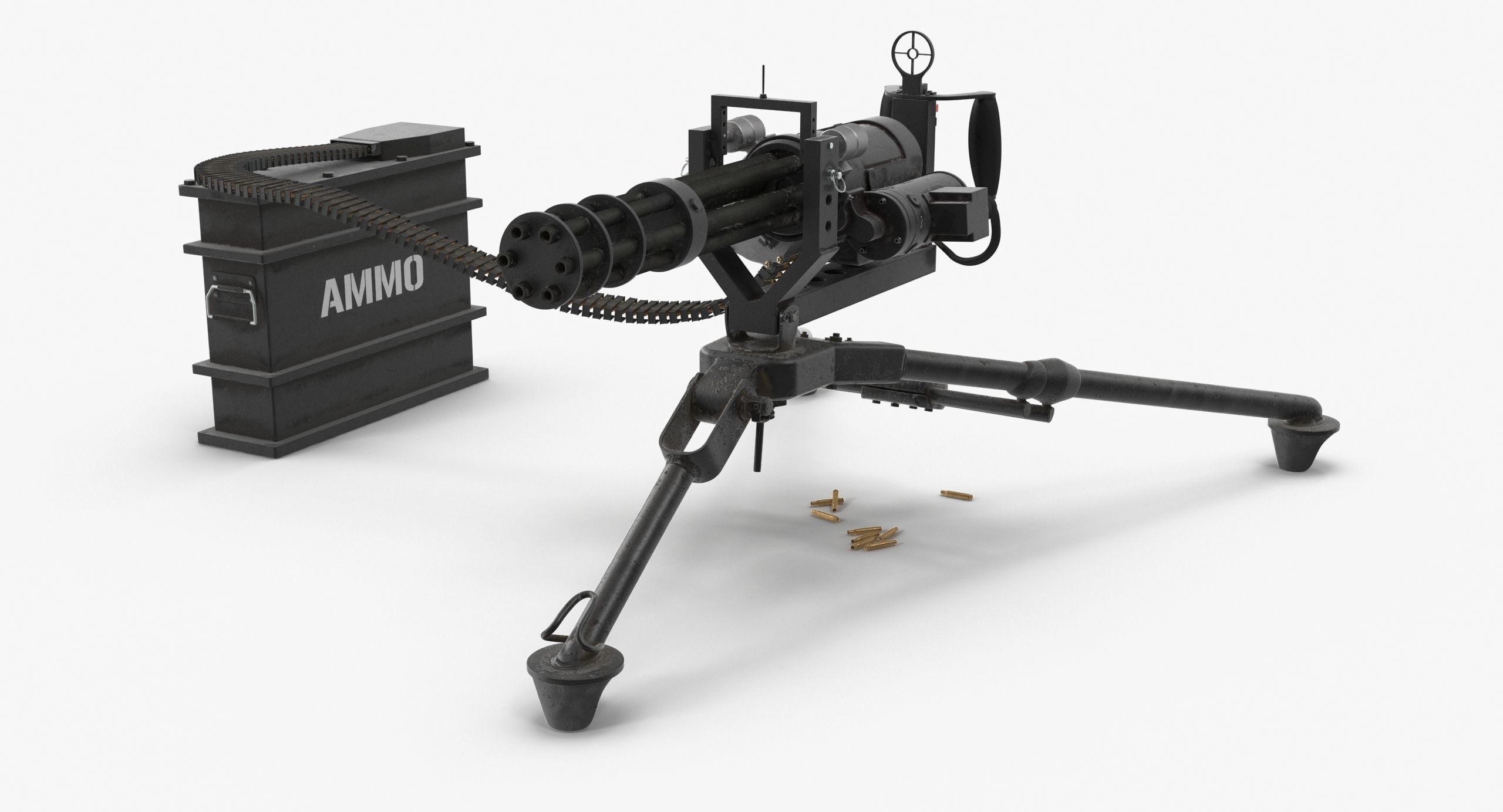M134 Minigun Tripod Mounted and Ammo Crate Collection _26