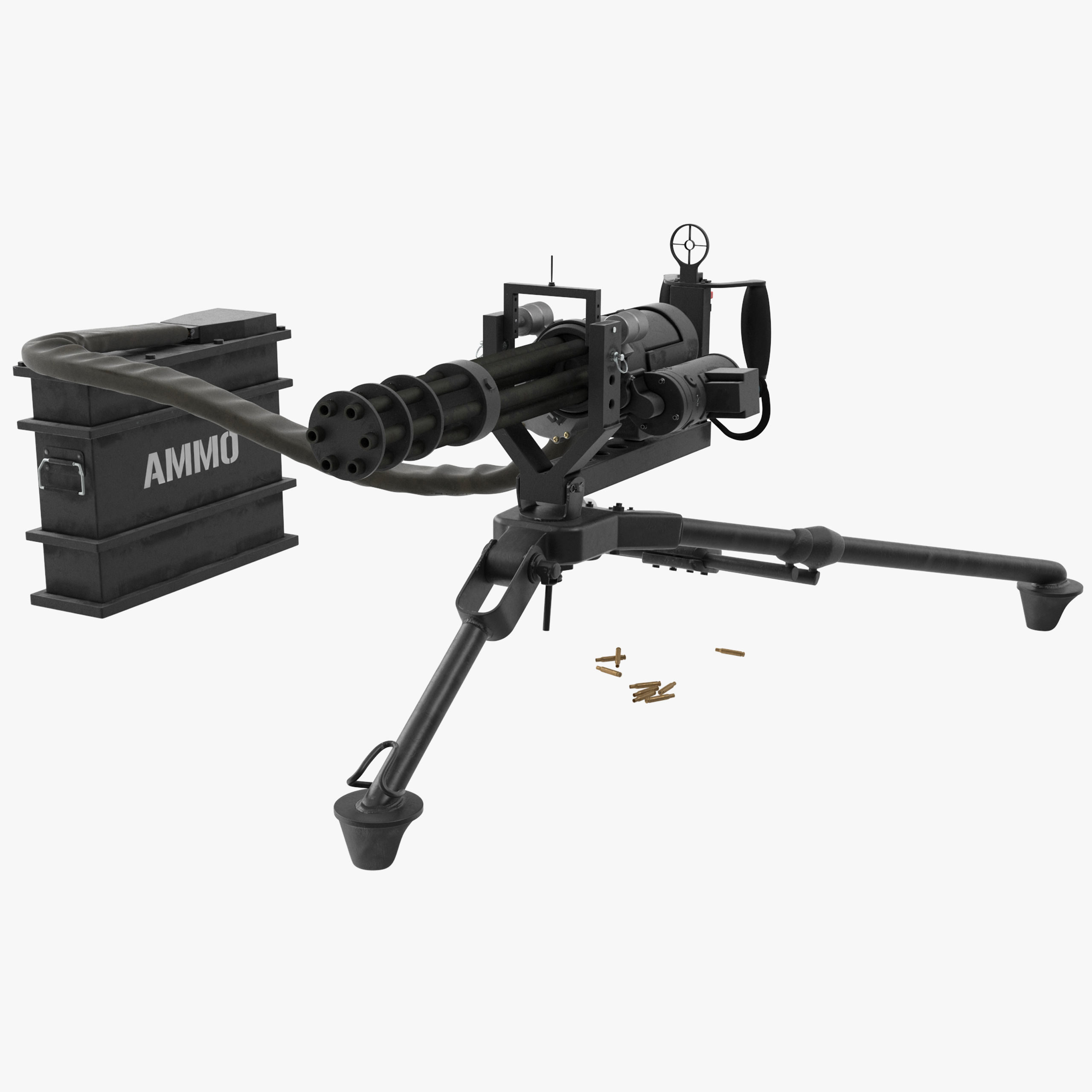 M134 Minigun Tripod Mounted and Ammo Crate Collection _28