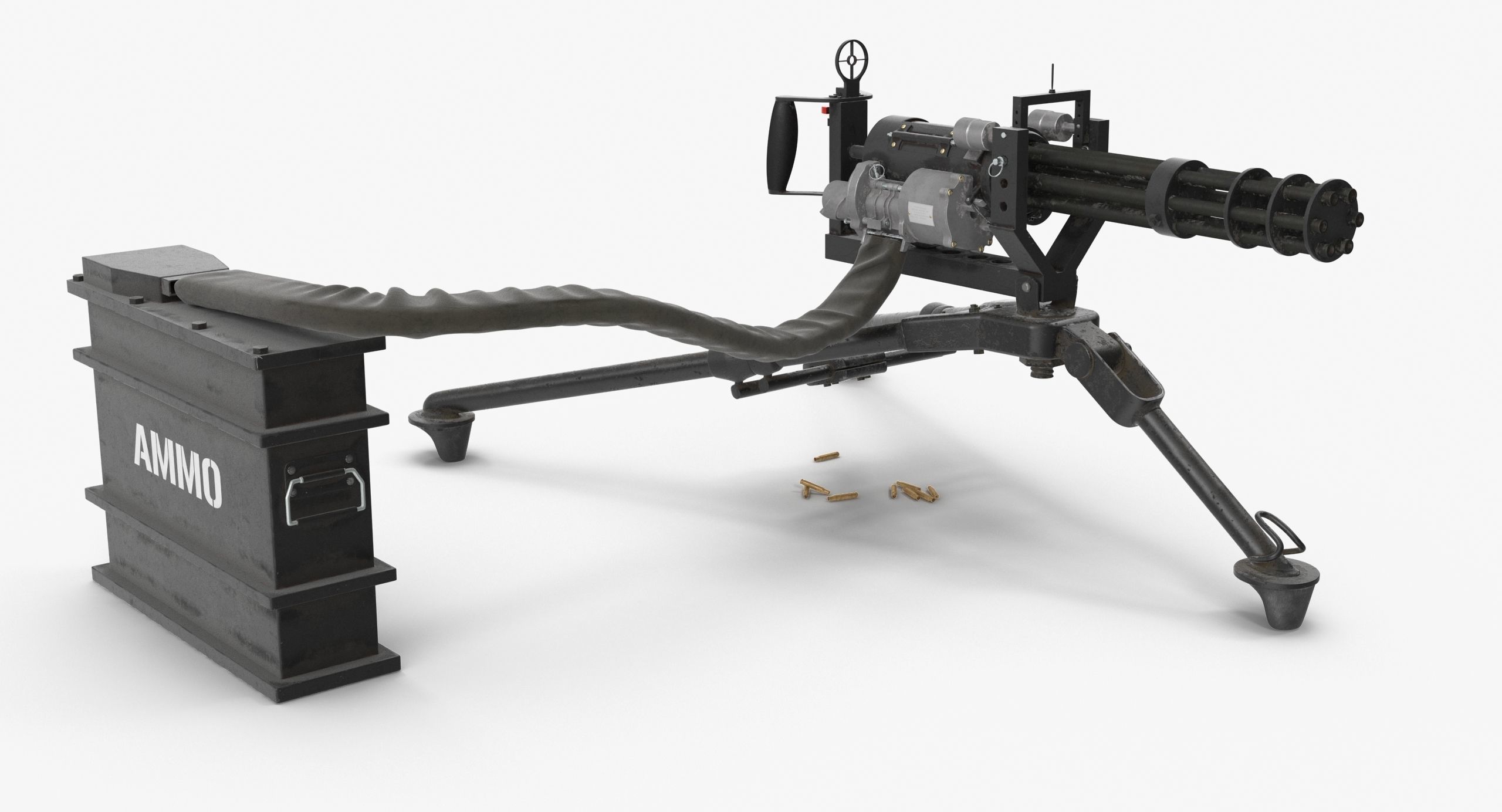 M134 Minigun Tripod Mounted and Ammo Crate Collection _2