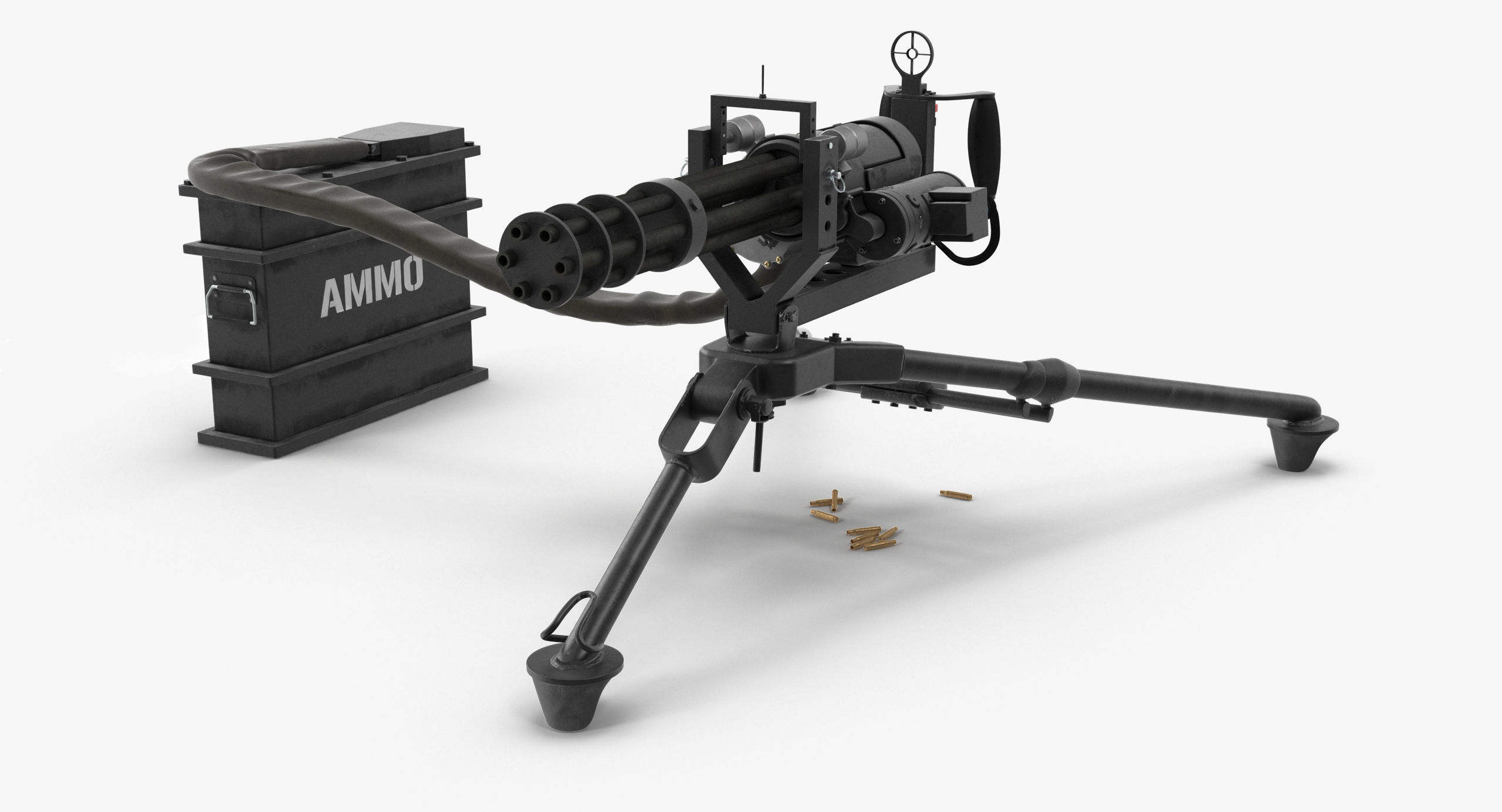 M134 Minigun Tripod Mounted and Ammo Crate Collection _25