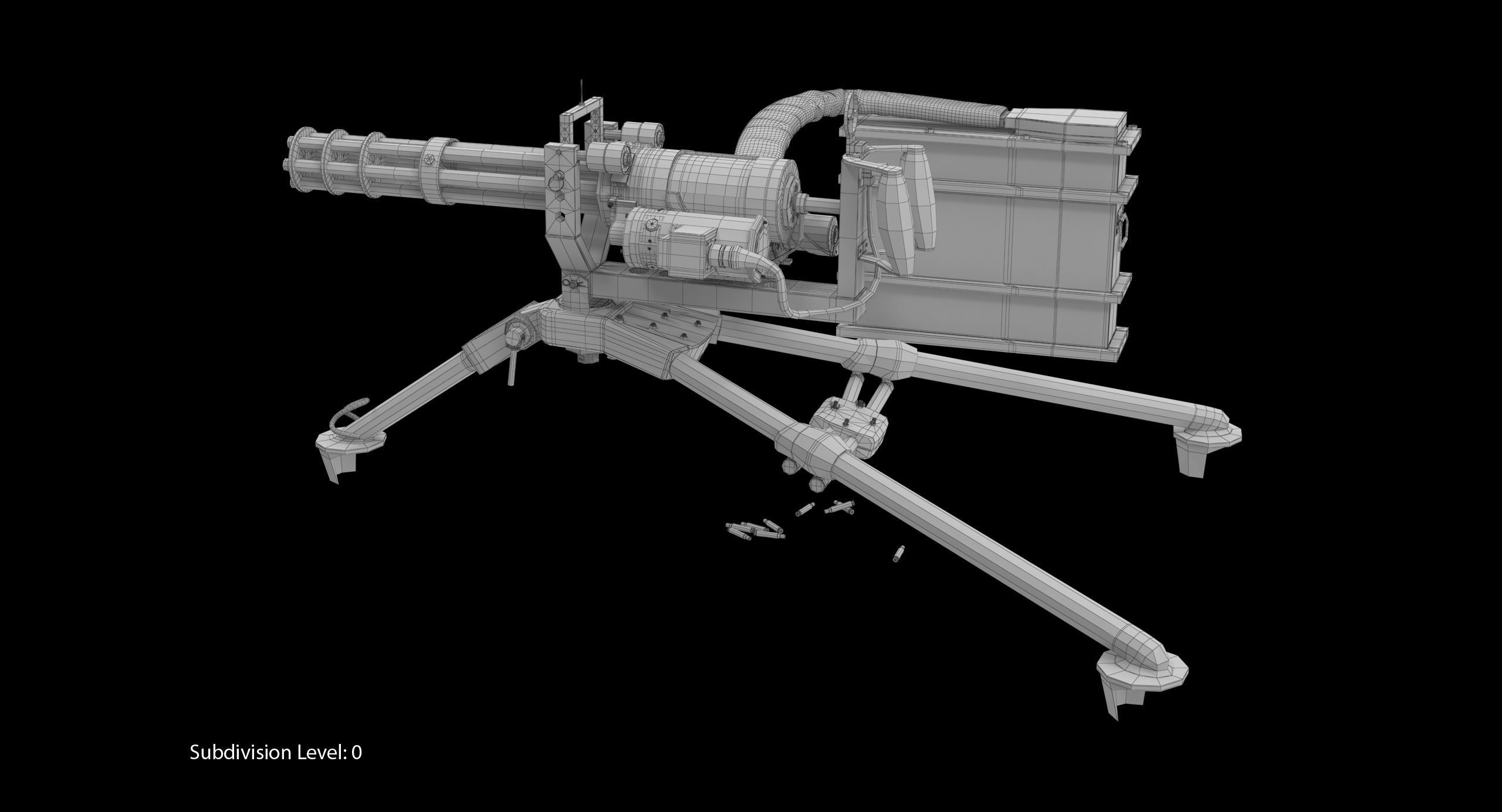 M134 Minigun Tripod Mounted and Ammo Crate Collection _33
