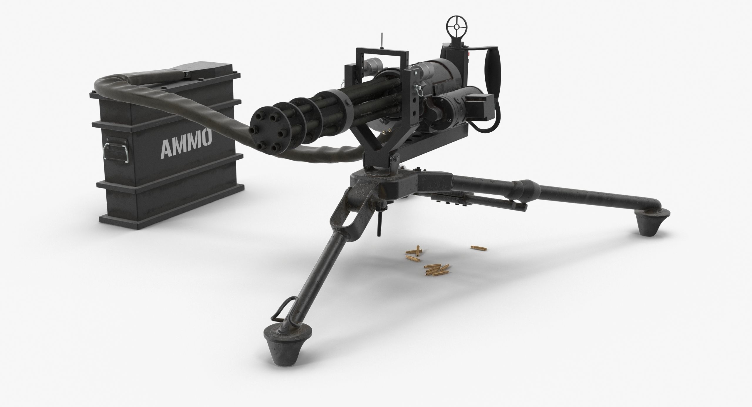 M134 Minigun Tripod Mounted and Ammo Crate Collection _27