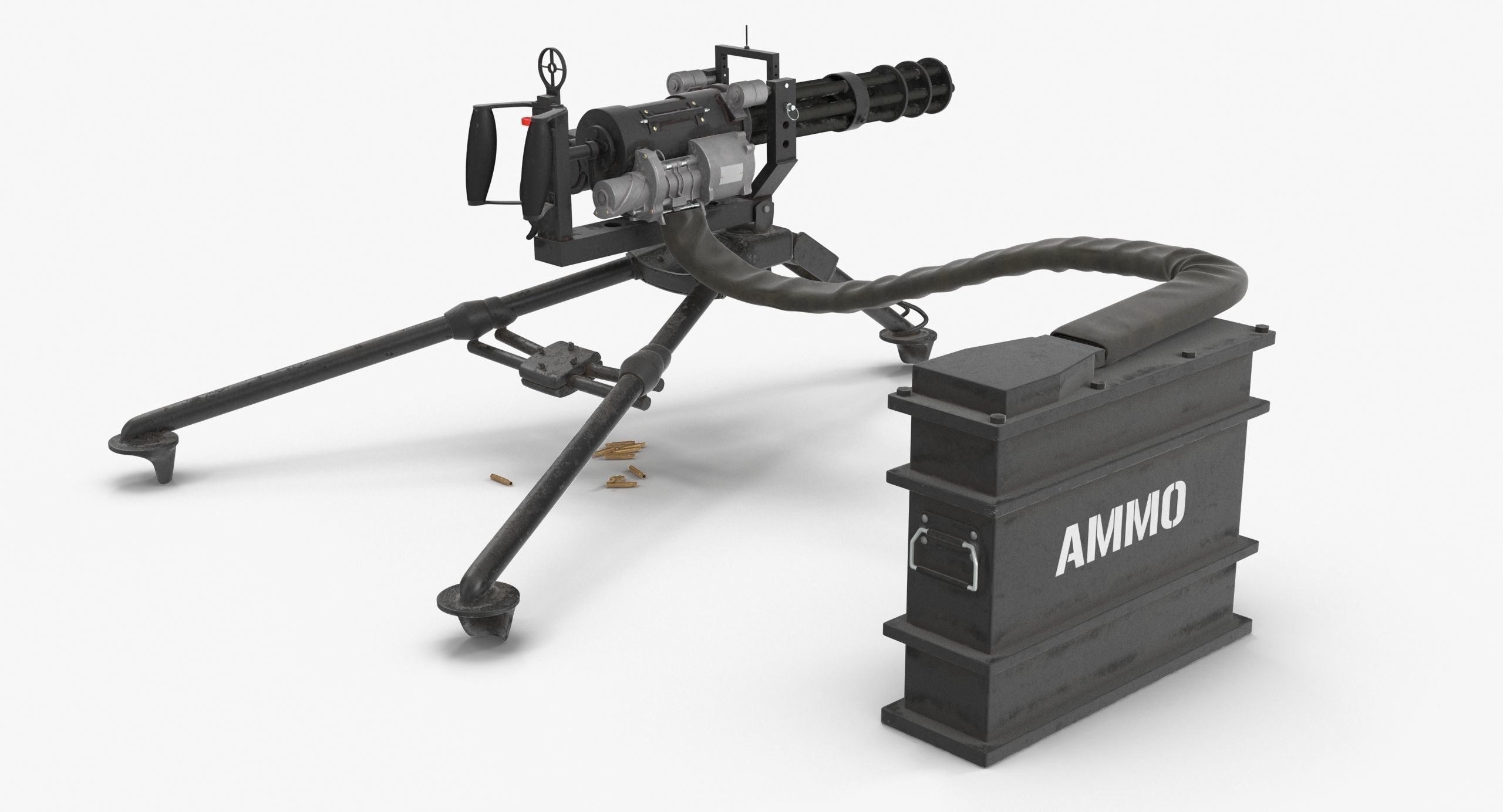 M134 Minigun Tripod Mounted and Ammo Crate Collection _22