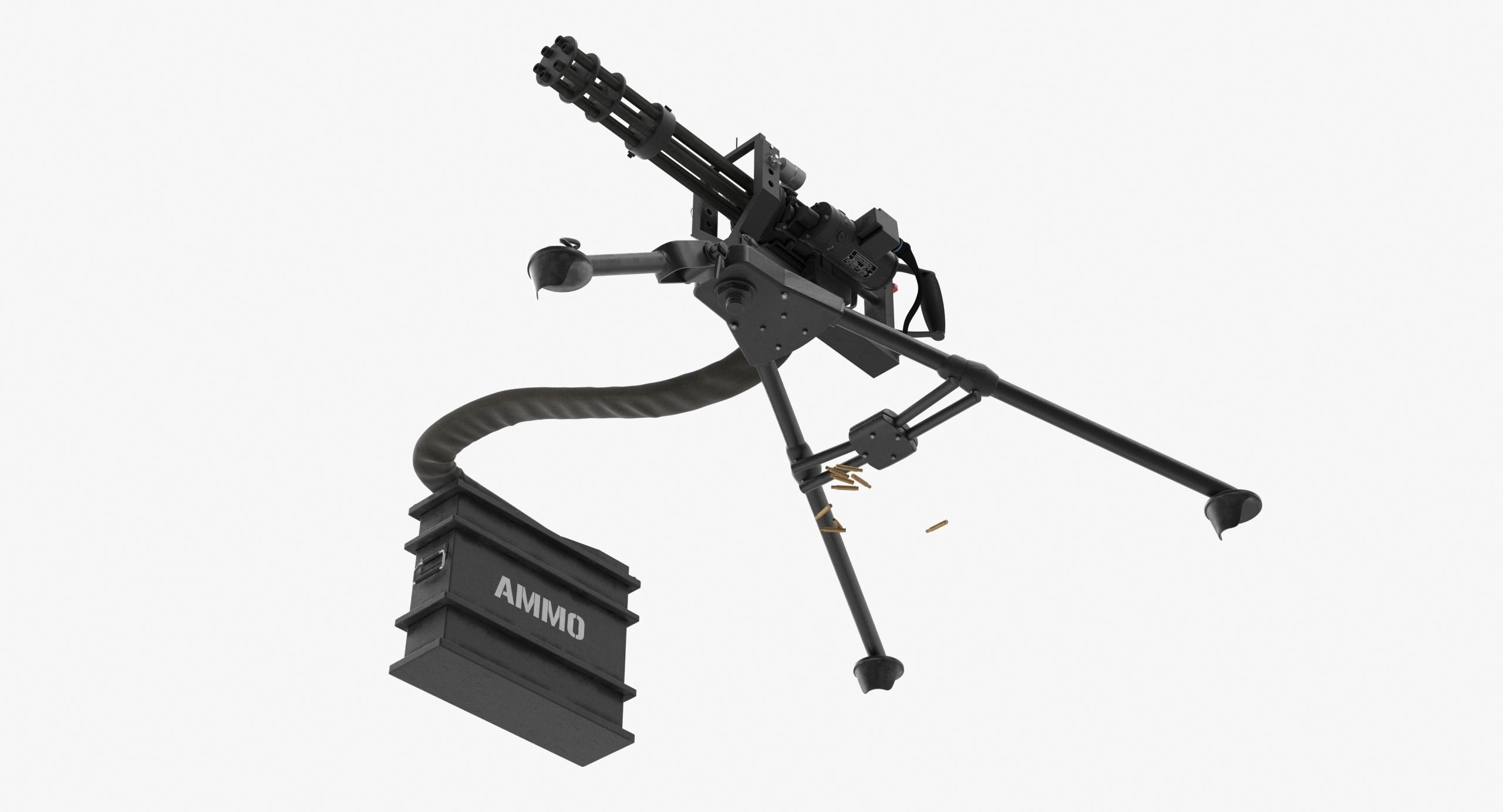 M134 Minigun Tripod Mounted and Ammo Crate Collection _7