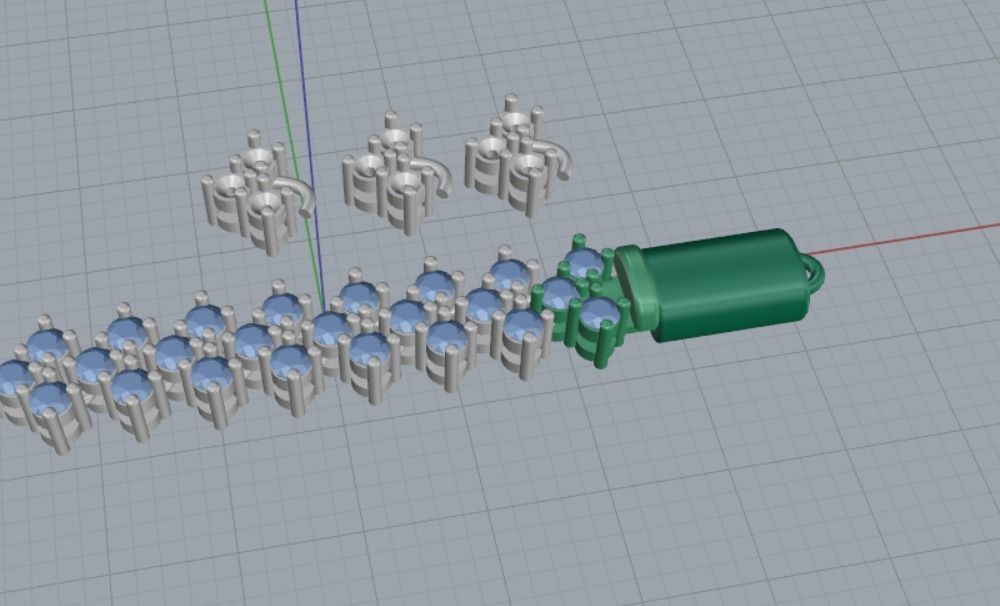 diamond bracelet 3D print model_7