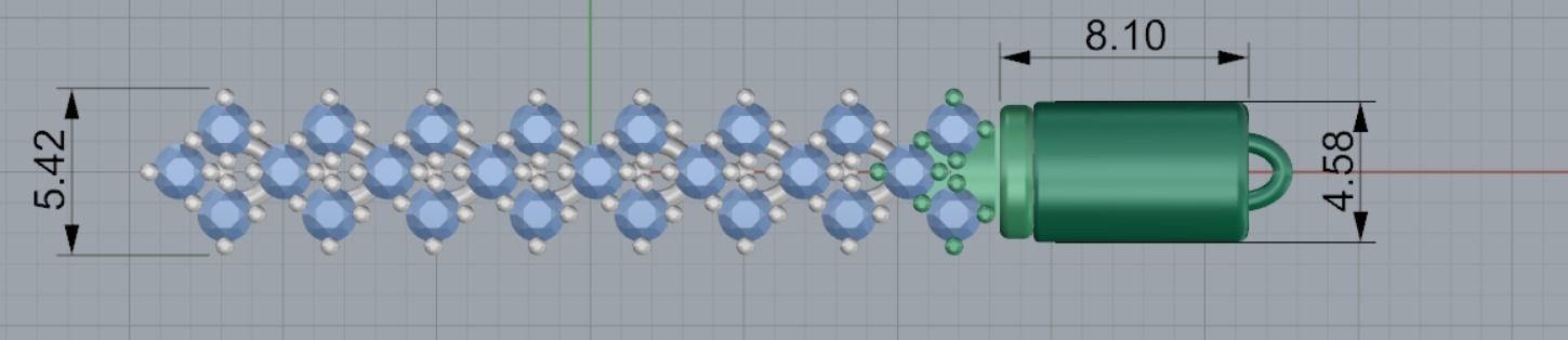 diamond bracelet 3D print model_13