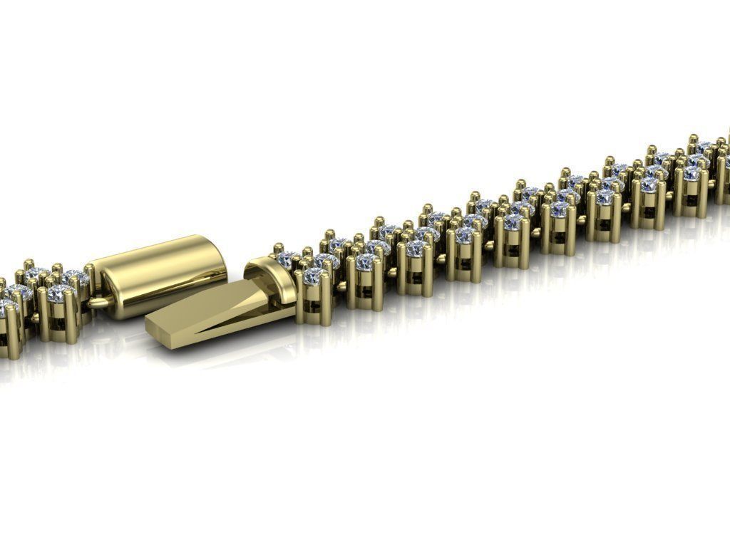 diamond bracelet 3D print model_4