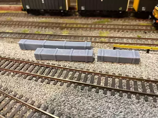 Long Transportation Wooden Boxes 3D print model