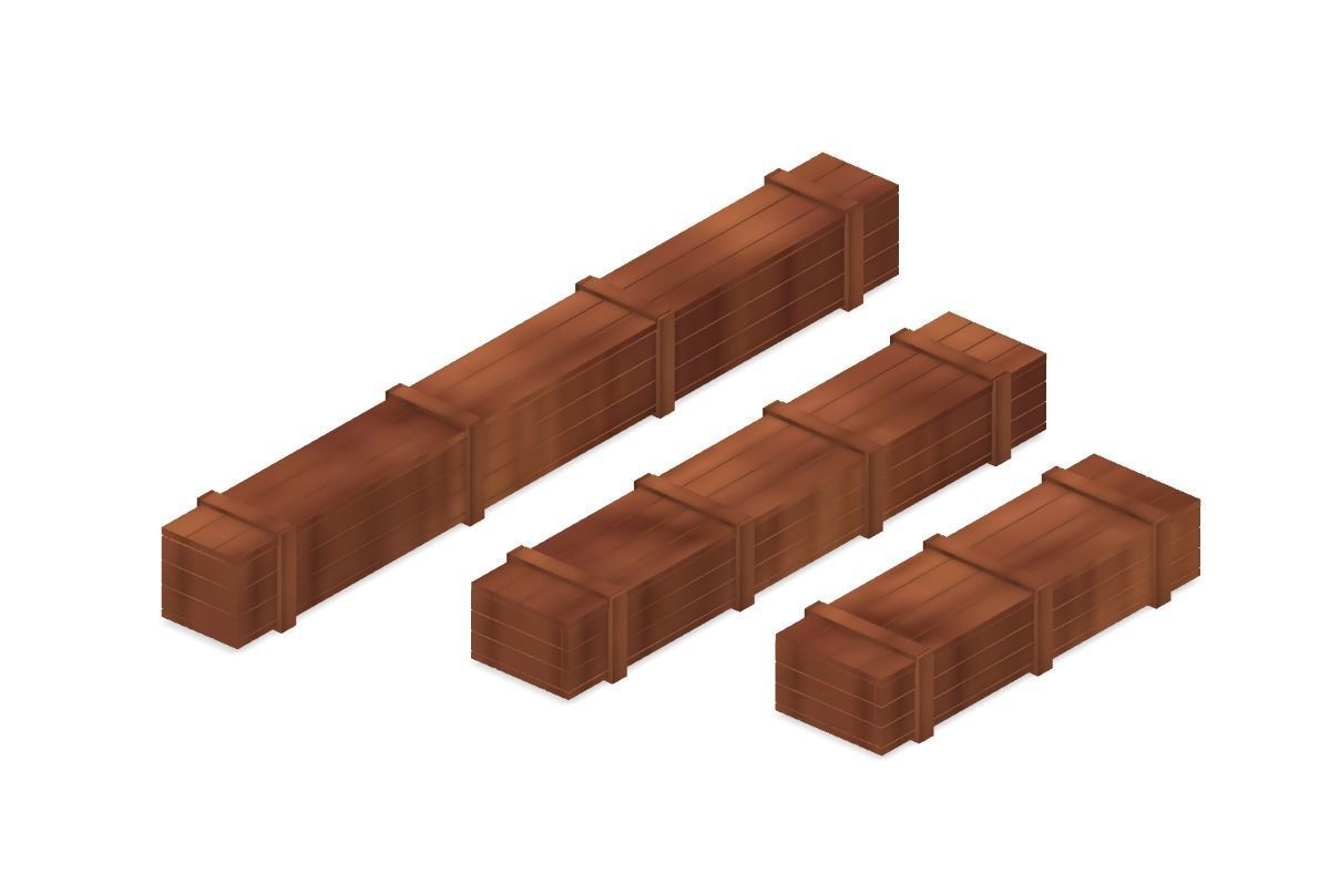 Long Transportation Wooden Boxes 3D print model_1