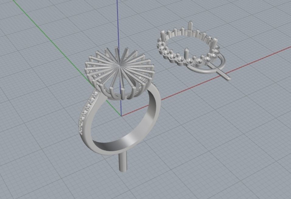 Engagement rings 3D print model_10
