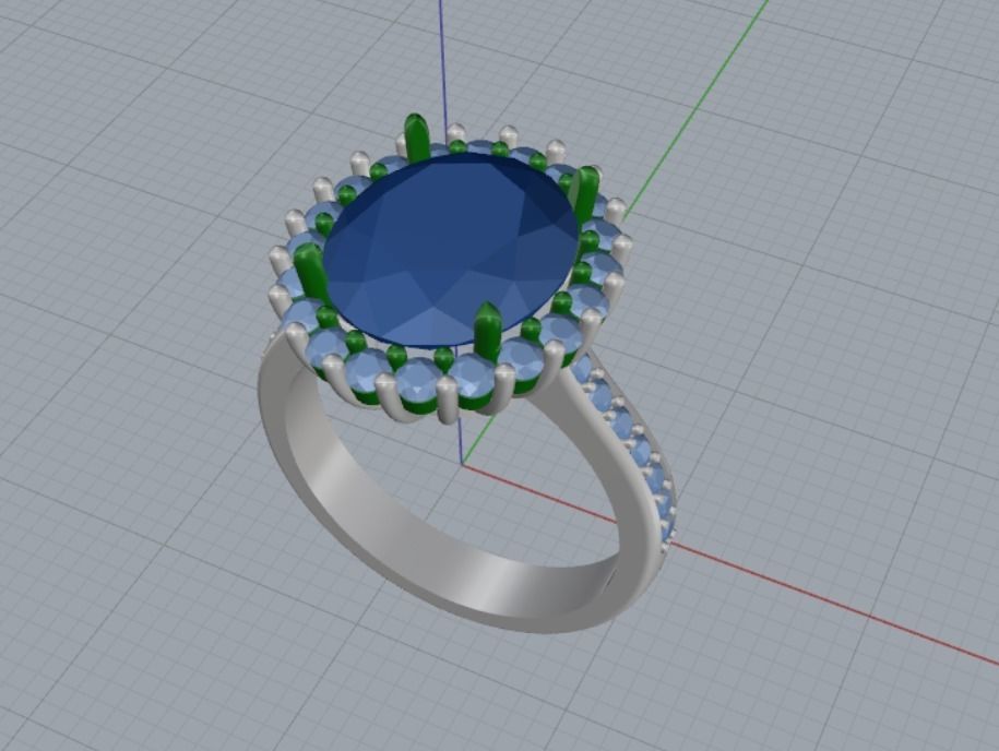 Engagement rings 3D print model_11