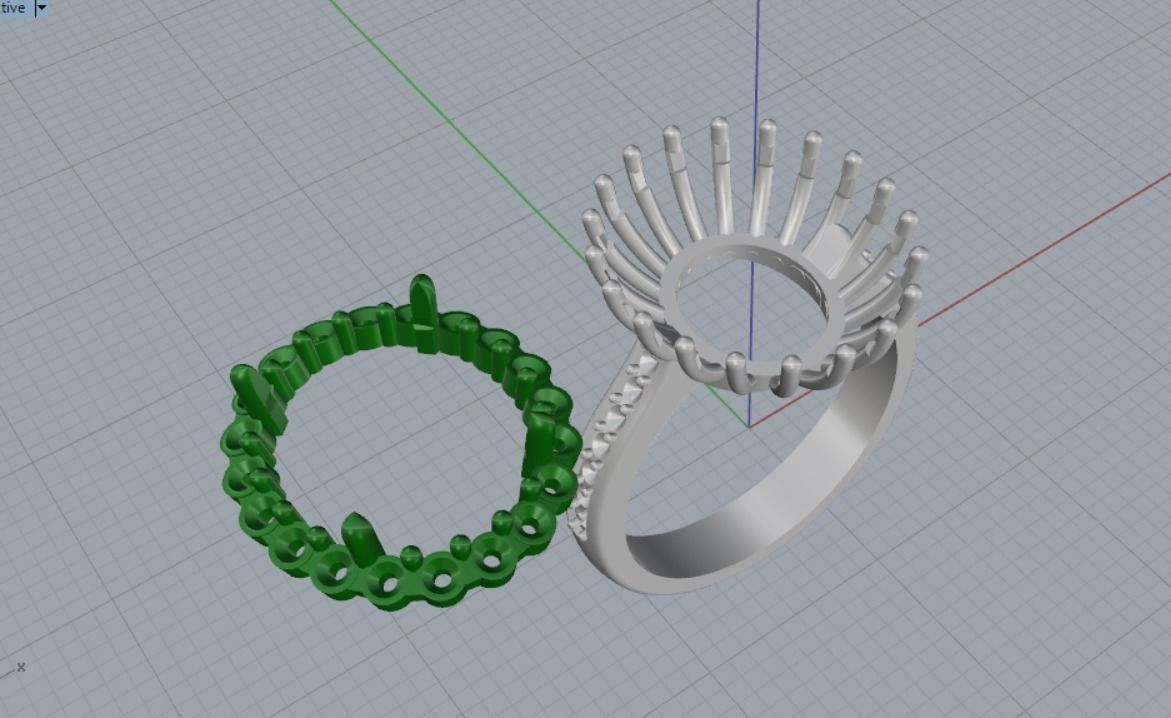 Engagement rings 3D print model_15