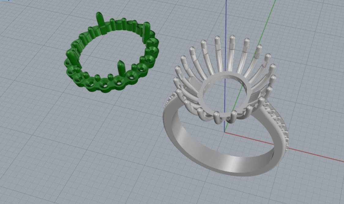 Engagement rings 3D print model_14
